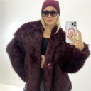 pelliccia foderata wrap